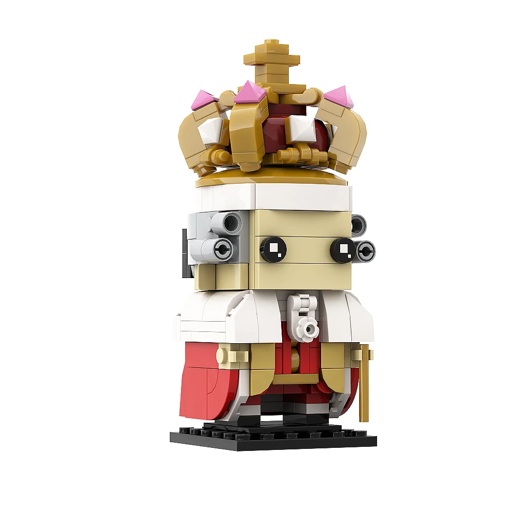 Gobricks MOC Creativity Kinged George III Brickheadzs Building Blocks British Monarch George William Frederick Model Bricks Toy