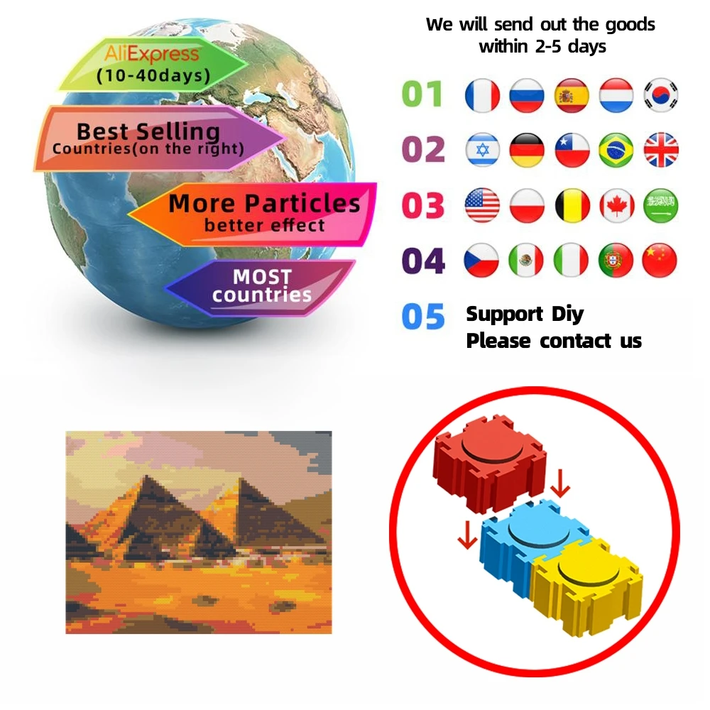 Пирамида DIY строительные блоки картина мозаика пиксели искусство фото на заказ домашний декор День рождения Рождественские подарки для любителей истории
