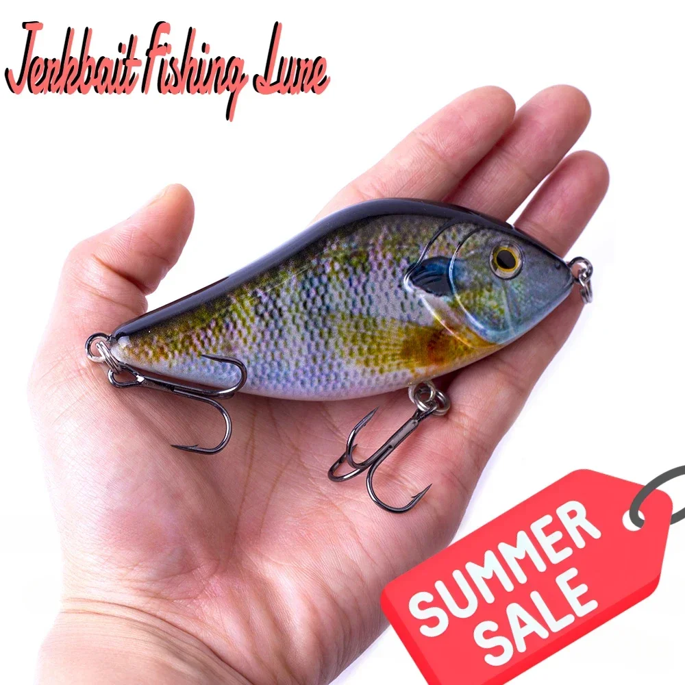 1Pcs 45g/15.5g Slider Jerkbait Jerk Bait Sinking Hard Plastic Fishing Lures Bass Pike Musky Wobbler Bait CrankbaitFishing Tackle