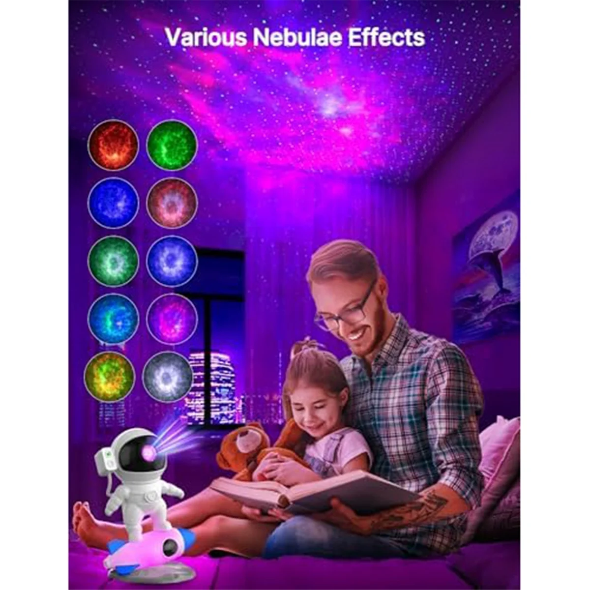 

live-Astronaut Galaxy Projector, Galaxy Night Light Projector, Space Buddy Projector for Kids with Remote and APP
