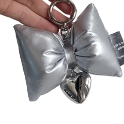Bowknot Heart Pendant Cellphone Strap Phone Charm Detachable Bow Phone Lanyard Handmade Keychains for Wallet Bags