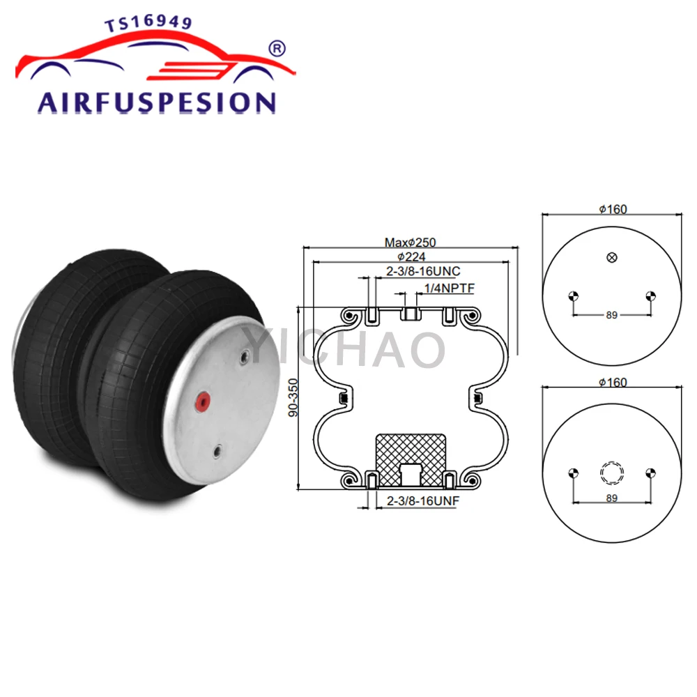 

For Firestone W01-358-6902 W01-358-6935 Contitech FD200-19 310 Goodyear 2B9-201 Air Suspension Spring Assembly