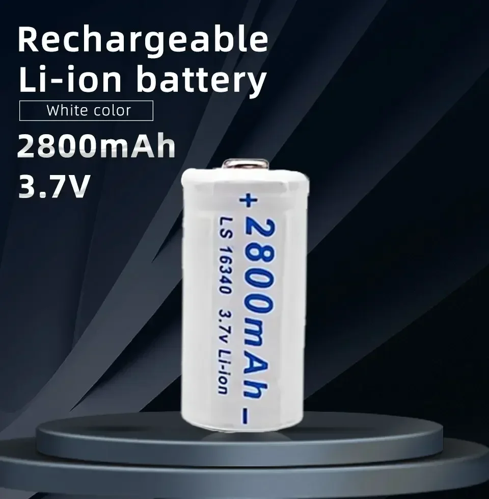 

2024 NEW CR123A RCR 123 ICR 16340 Battery 2800mAh 3.7V Safety Camera Rechargeable Battery Lithium Ion L70 Plus Charger