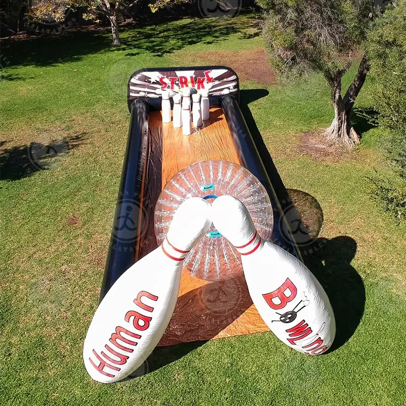 

Factory Outlet Commercial Customized Oversize Inflatable Bowling Ball Zorb Roller Human Ball Bowling Alley Games for Sales