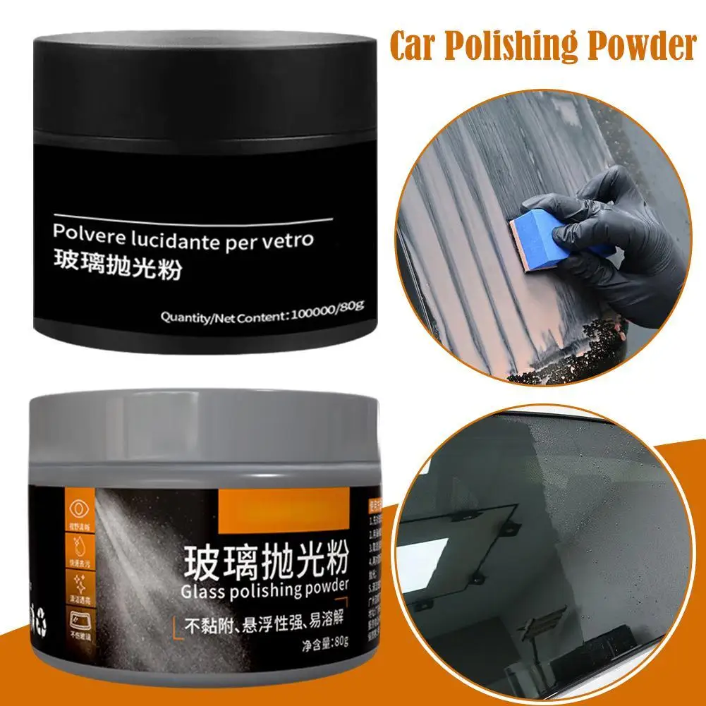 80g Cerium Oxide Glass Polishing Powder Window Windshield Waxing Polish Scratch Remover Car Repair for Tesla Auspicious