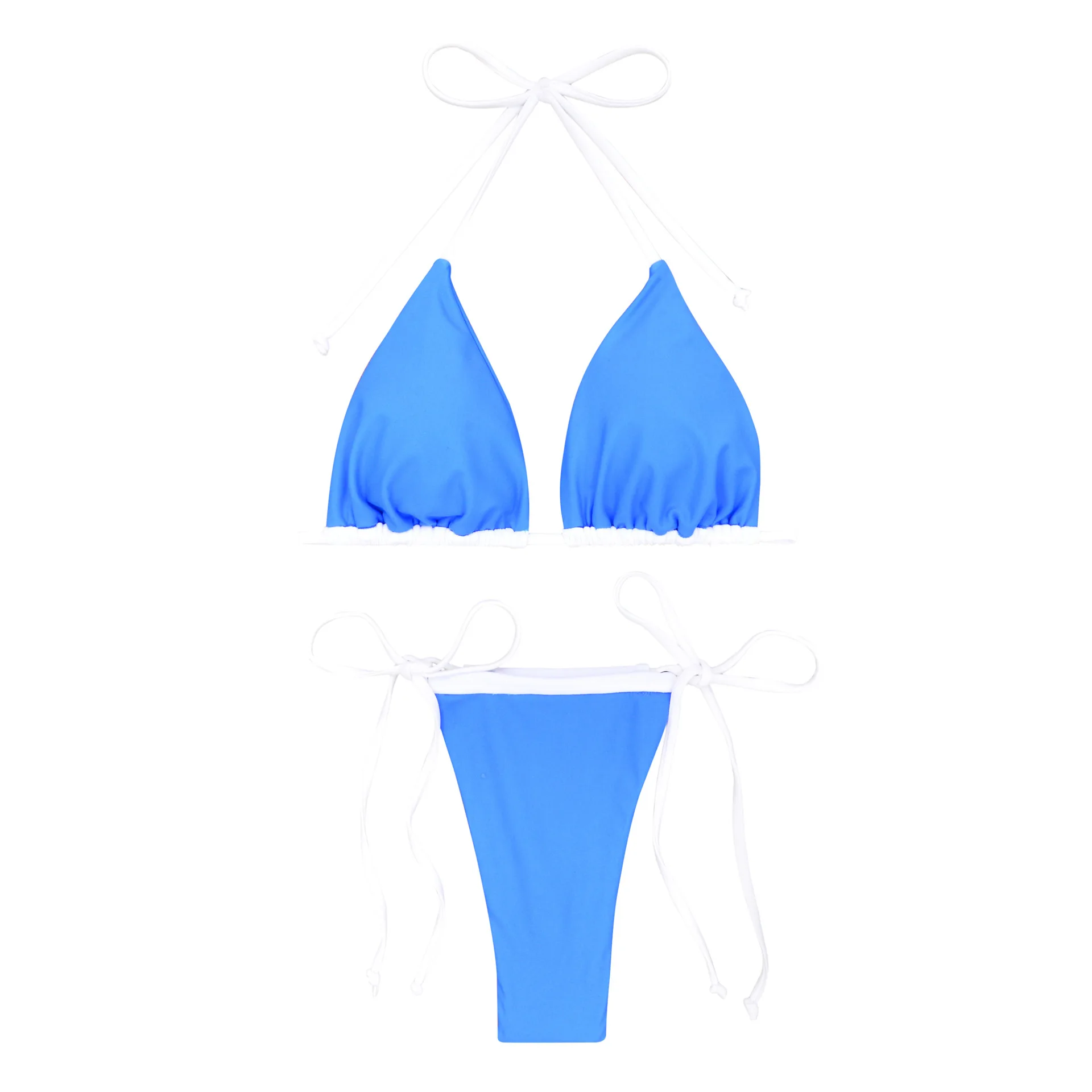 New lace-up sexy three point high touch beach beach bikini Quick dry bikini, sexy, skinny swimsuit  women swimsuit