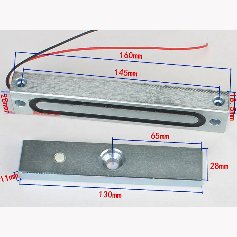 Waterproof 12V Electric Gate Lock Outdoor Garden Door Lock NC Fail Safe 110kg Electromagnetic Lock Magnet Lock