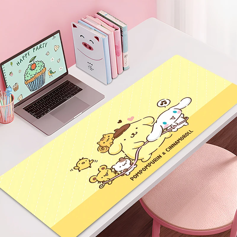 Mouse pad Pom Pom Purin Cinnamoroll large Gaming Desk Mat Computer Keyboard desk pad Mats Pad table mat Home Decor Sanrio