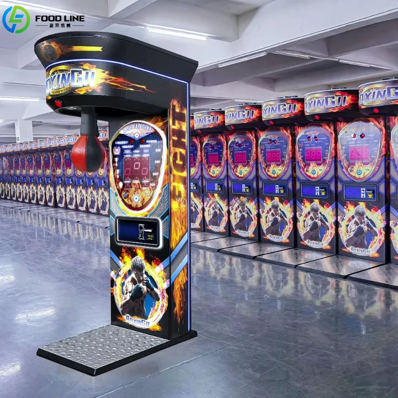 Customized Street Play Amusement Ultimate Big Punch Power Coin Operated Electronic Punching Game Hit Arcade Boxer Boxing Machine