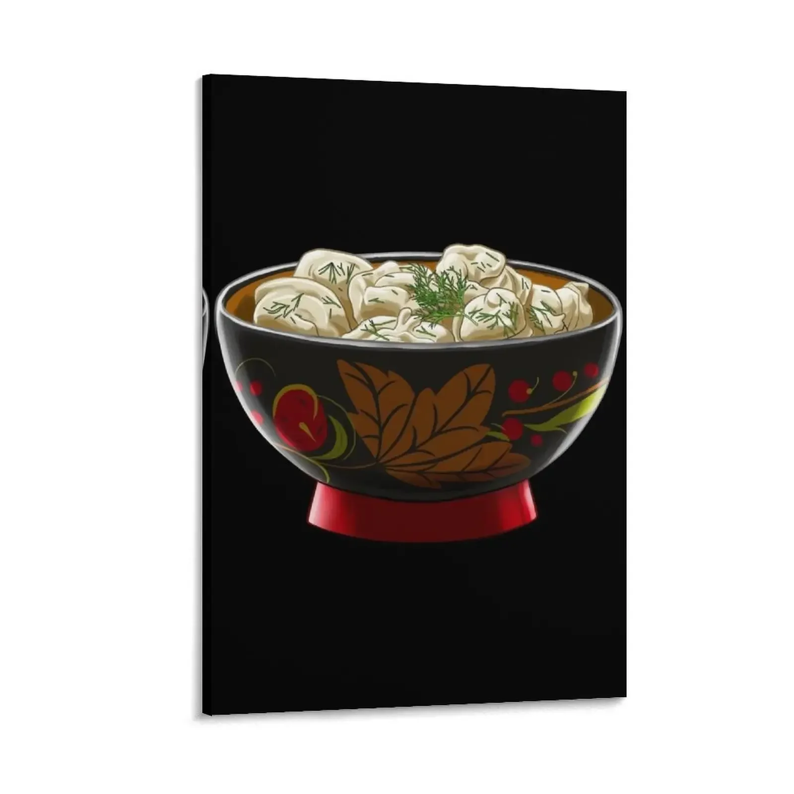 

Pelmeni Bowl Canvas Painting poster aesthetic decorations for the room bedrooms decor posters for room