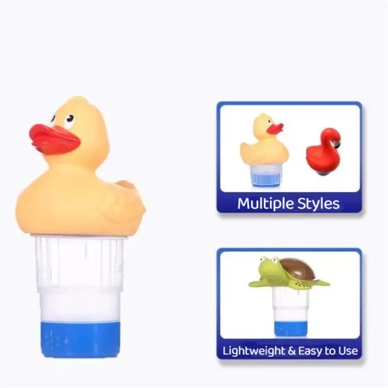 New Fun Animal Shaped Floating Pool Chlorine Dispenser 1Pcs Chemical Tablet Holder for Backyard Swimming Pool Hot Tub