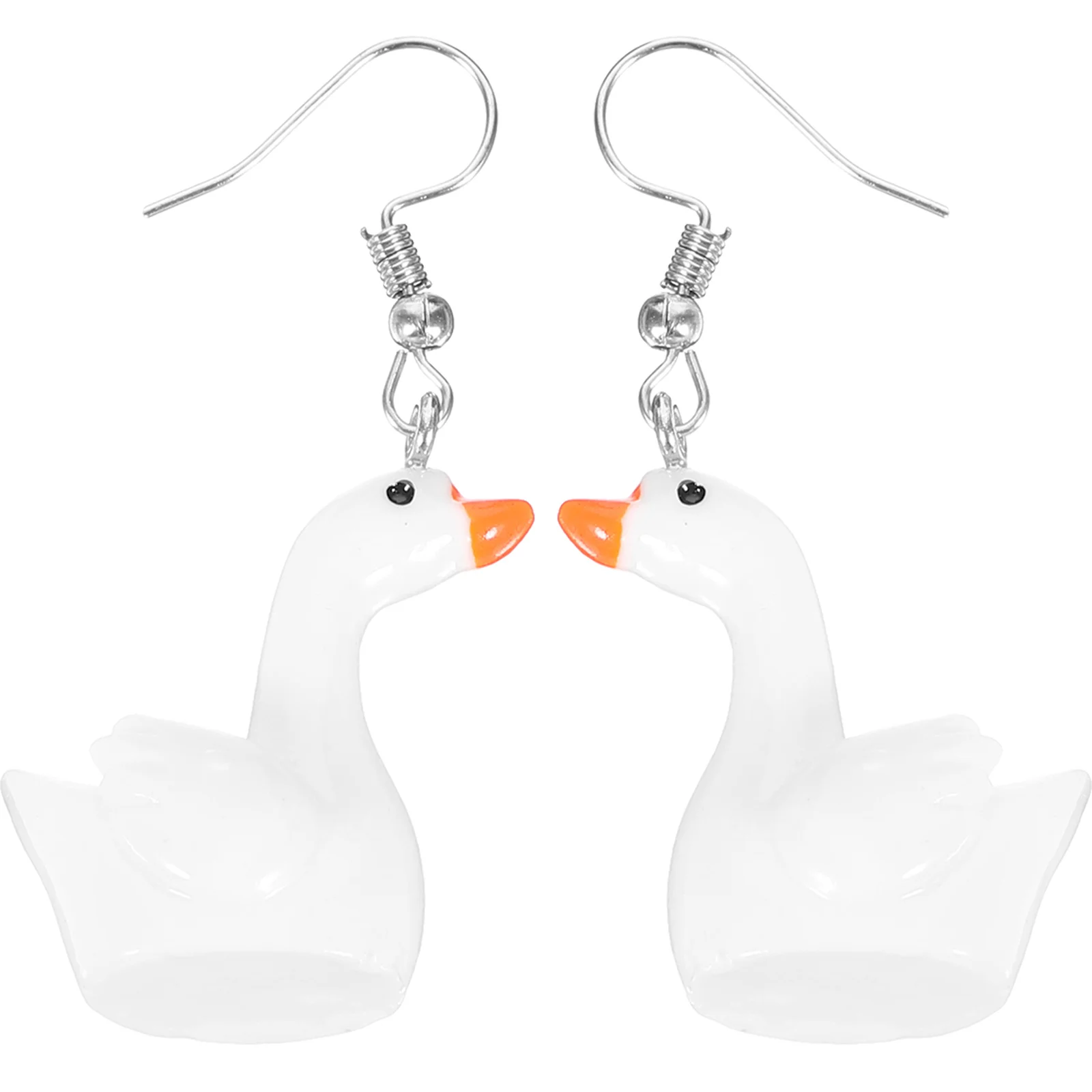 

1 Pair Goose For Women Lightweight Resin Animal Dangle Fashion Jewelry Cute Drop Earrings Fun Statement Earrings Trendy Costume
