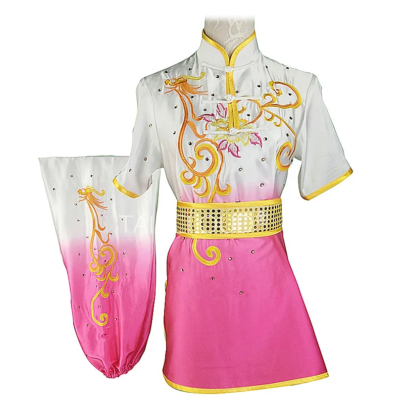 Martial arts performance and competition colorful clothing, embroidered attire for adult women, martial arts training