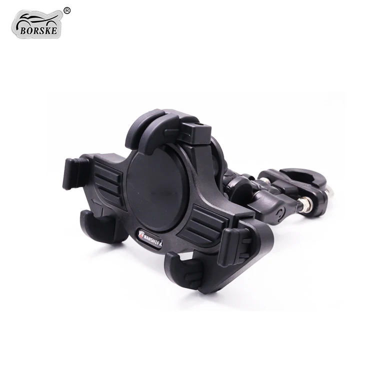 BORSKE Wholesale phone holder bike handlebar mount motorcycle cell phone holder alloy mobile phone holder