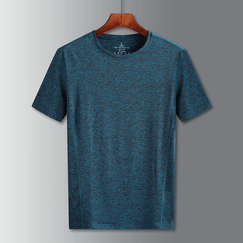 

Dad's Comfortable Clothing Summer Fashion Men's Fast Dry Outdoor T-shirt Solid Color Short Sleeve Simple Casual Loose Daily Tops