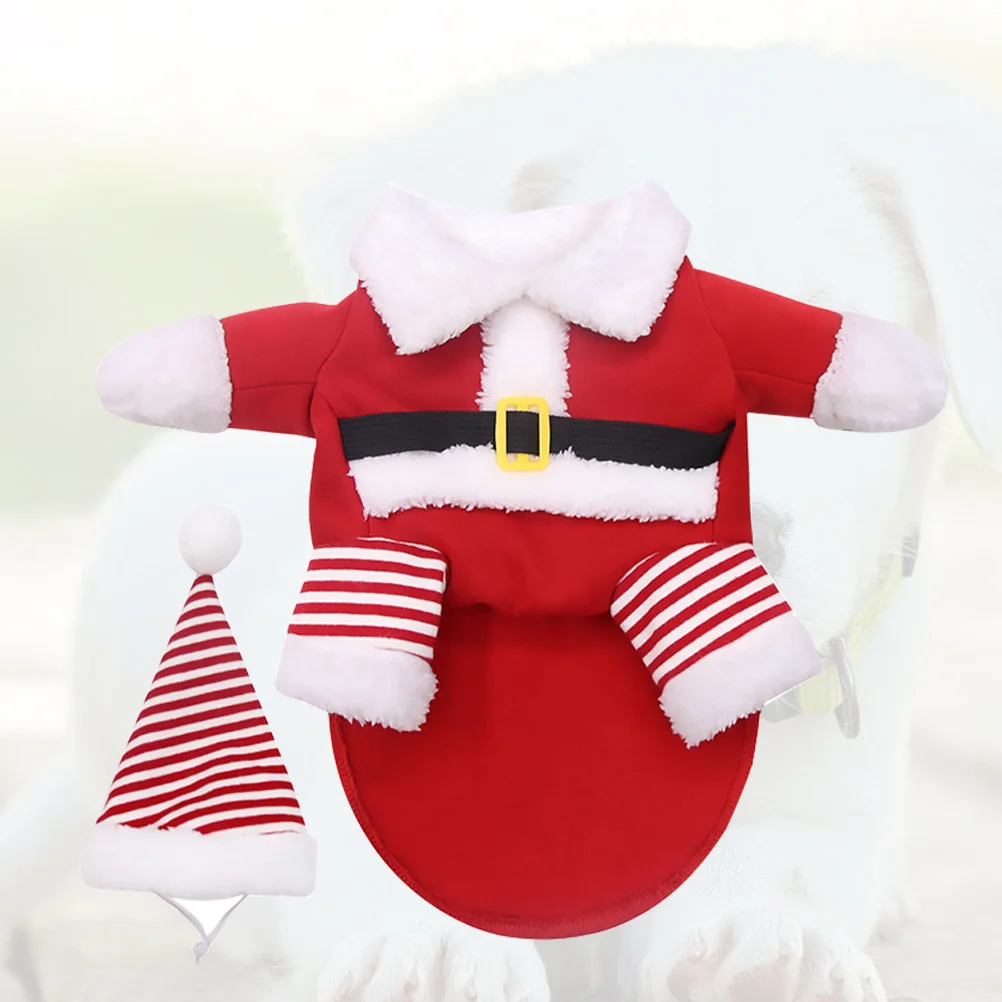 

1 set Pet Christmas Clothes Set Dog Coat For Holiday Halloween Party Photo Outfit Dog Cape Xmas Costume Garment