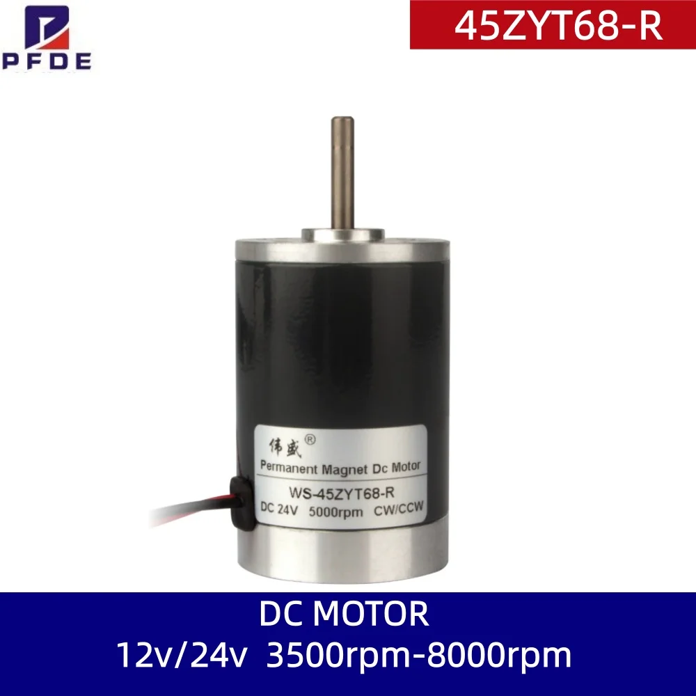 High Torque Micro DC Motor Brushed Permanent Magnet 3000-8000 RPM 12V 24V for Automatic Peeling Machine