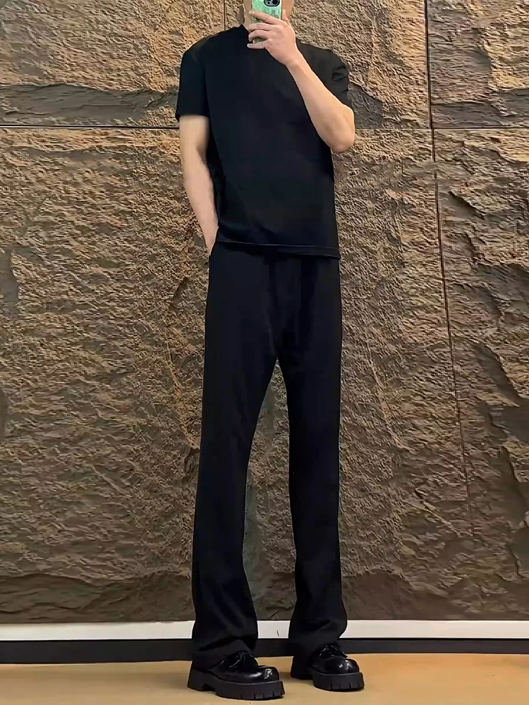 

Cleanfit517 Men's Ice Silk Pants Knife Drapey Straight Leg Long Trousers Summer Casual Fashion Youthful Quick Dry Lightw...