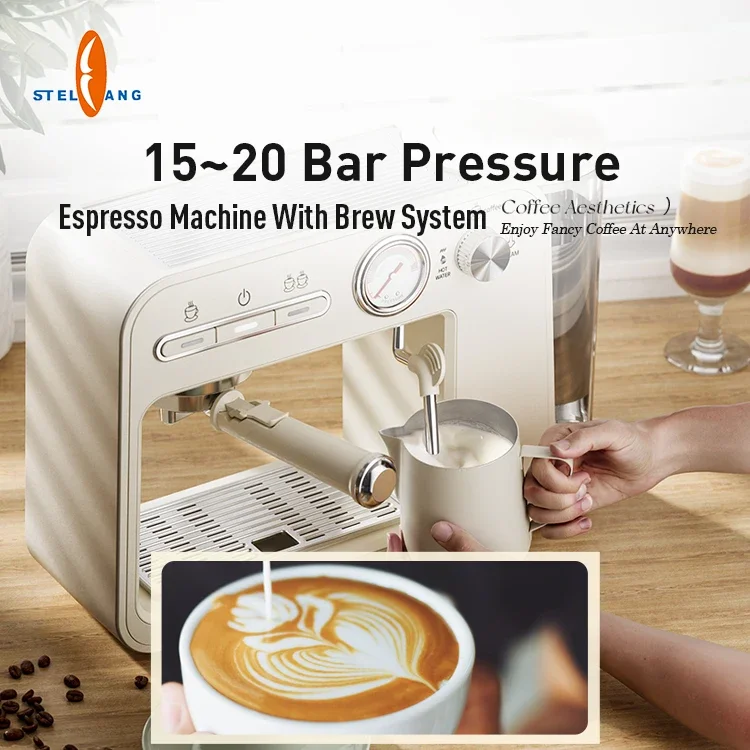 Stainless Steel Coffee Maker Express Automatic Espresso Coffee Machine for a Shop