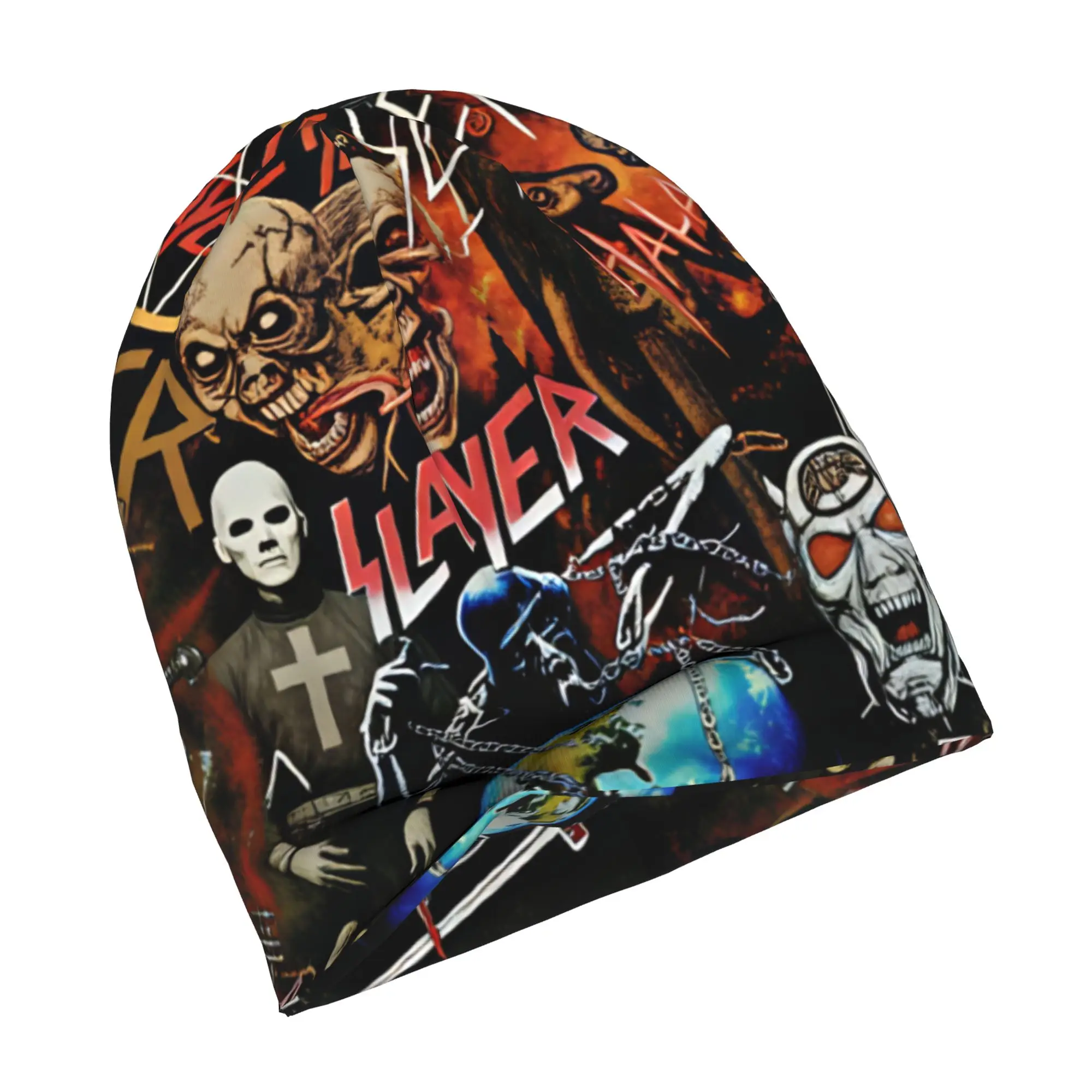 Heavy Metal Rock S-Slayers Bonnet Hat Knitting Hat Men Women Hip Hop Unisex  Winter Warm Skullies Beanies Caps