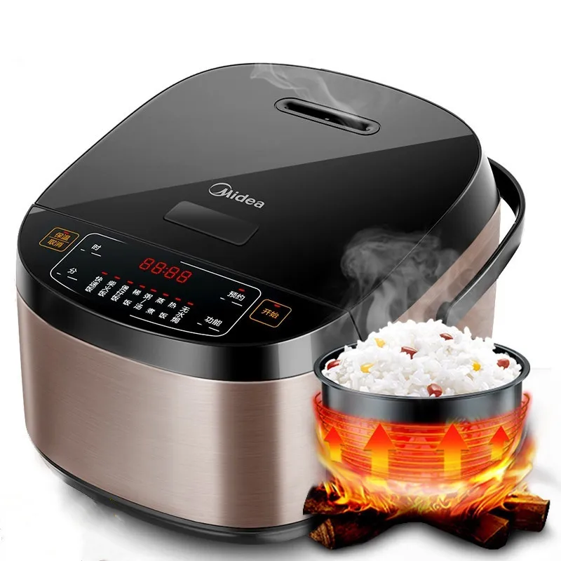 Midea หม้อหุงข้าว5L หม้อหุงข้าวอเนกประสงค์สำหรับใช้ในครัวเรือนความจุขนาดใหญ่เครื่องใช้ในครัวกระทะนอนสติ๊กสำหรับ2-10คน