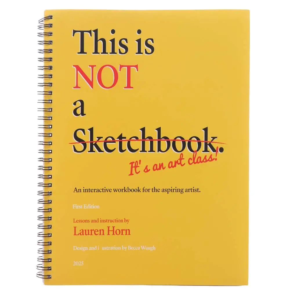 Professional This Is Not a Sketchbook Thick Paper Interactive Workbook Art Class Drawing Book with Lined Blank Pages Stationery