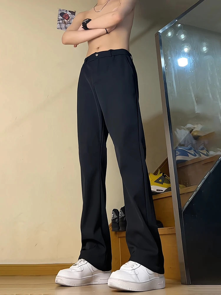

Neapolitan Bla Casual Pants Men's Spring Autumn Straight Leg Suit Trousers Drapey Comfortable Straight Cut Casual Knives
