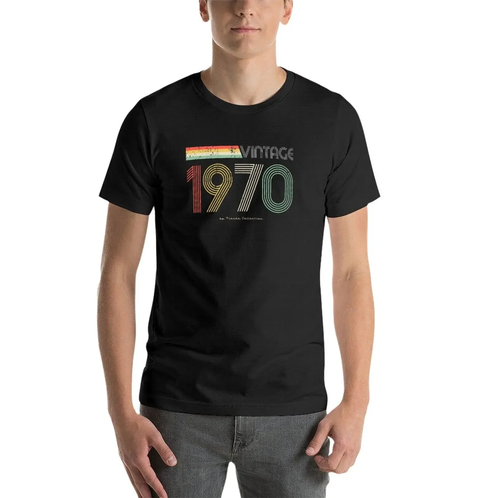 New Vintage Retro Classic 1970 pseudo T-Shirt sports fan t-shirts Aesthetic clothing heavy weight t shirts for men