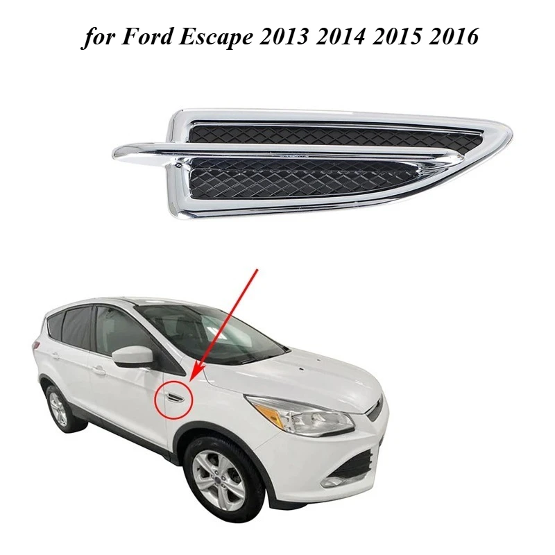 Right Side Fender Chrome Emblem Moulding Fit for Ford Escape 2013 2014 2015 2016 CJ5Z16228AB New