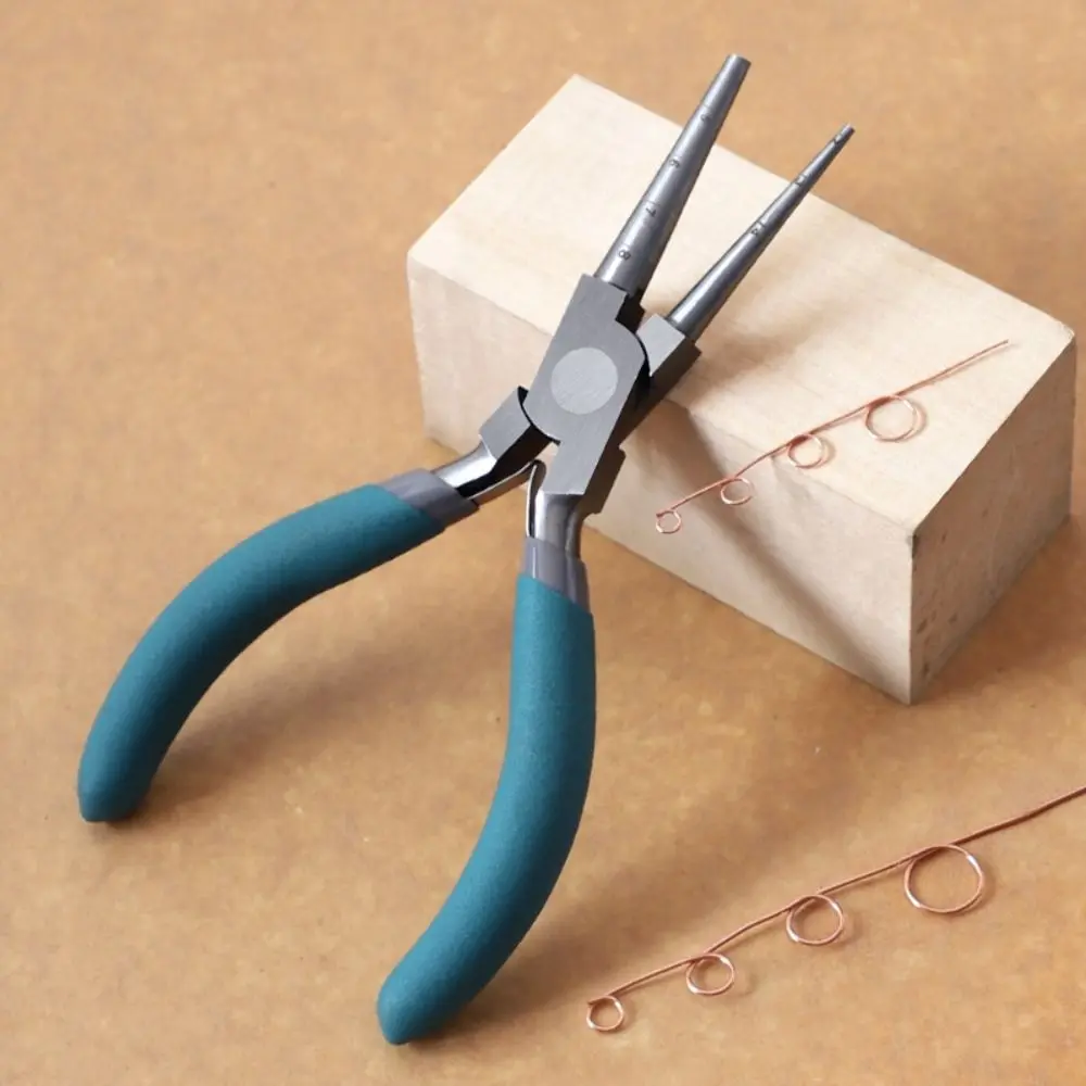 Steel Jewelry Making Pliers Square/Round Nose 2-8MM Diameters Wire Looping Plier Clear Scale Comfortable Contoured Grip