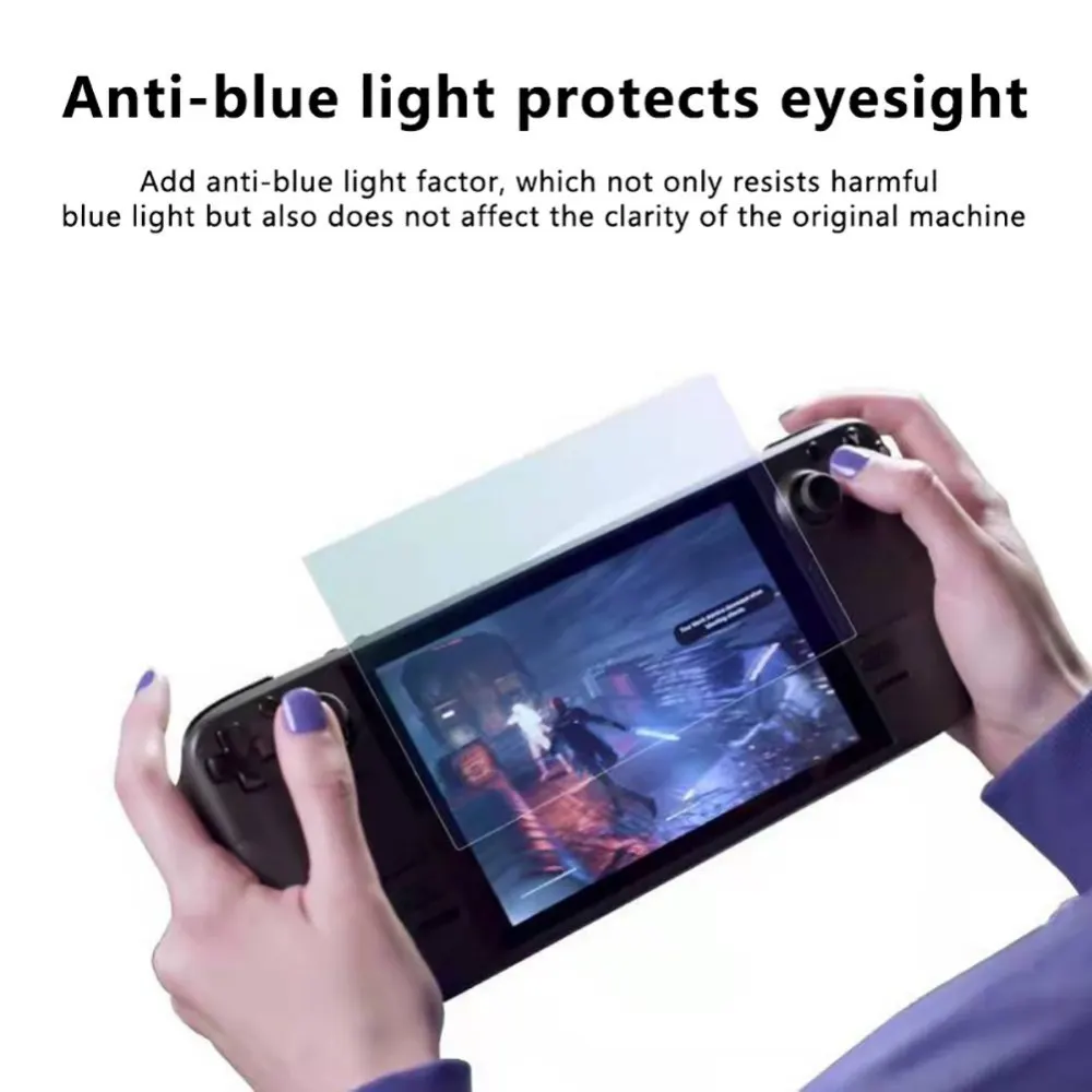 2 sztuk/zestaw Screen Protector do zaworu Steam Deck 9h twardość 0.33mm grubość Bubble-free konsola do gier ekran folia typu szkło hartowane
