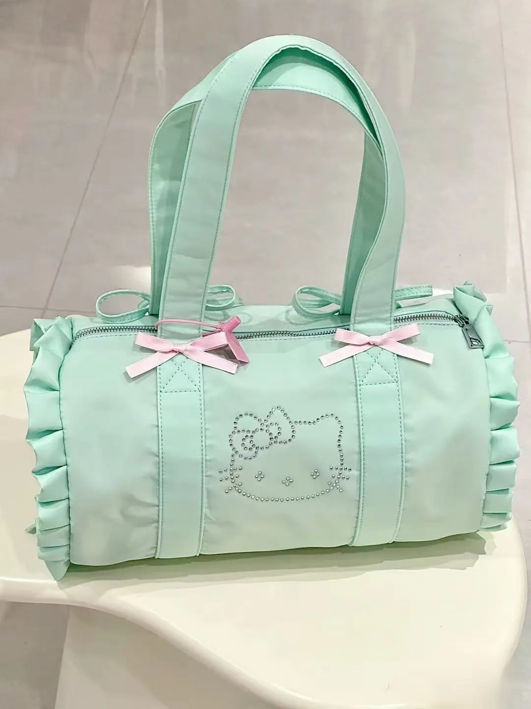 

New Hello Kitty Sanrio Y2K Tote Canvas Bag Cute Canvas Shoulder Bag Cute Anime Handbag Forschool Work Travel Shopping Schoolbag