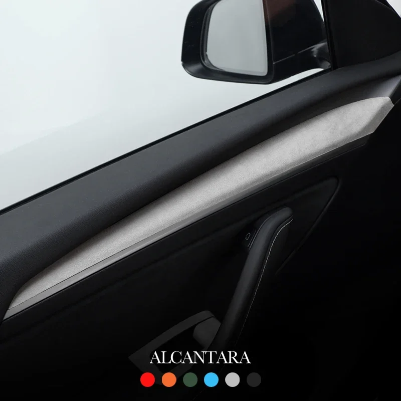 

Suitable for Tesla Model 3/Y modification, door trim strip panel, car sticker, accessories, fur interior modification