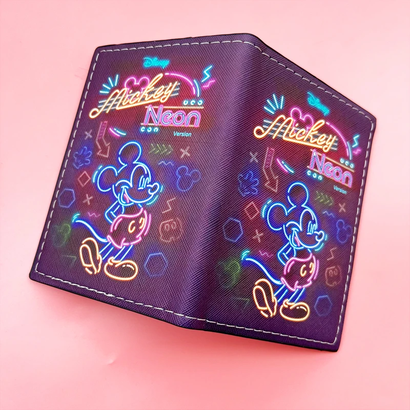 Disney Minnie Travel Passport Cover Boys Mickey Multifunction Credit Card Organizer Case Girls Passport Holder Accessories