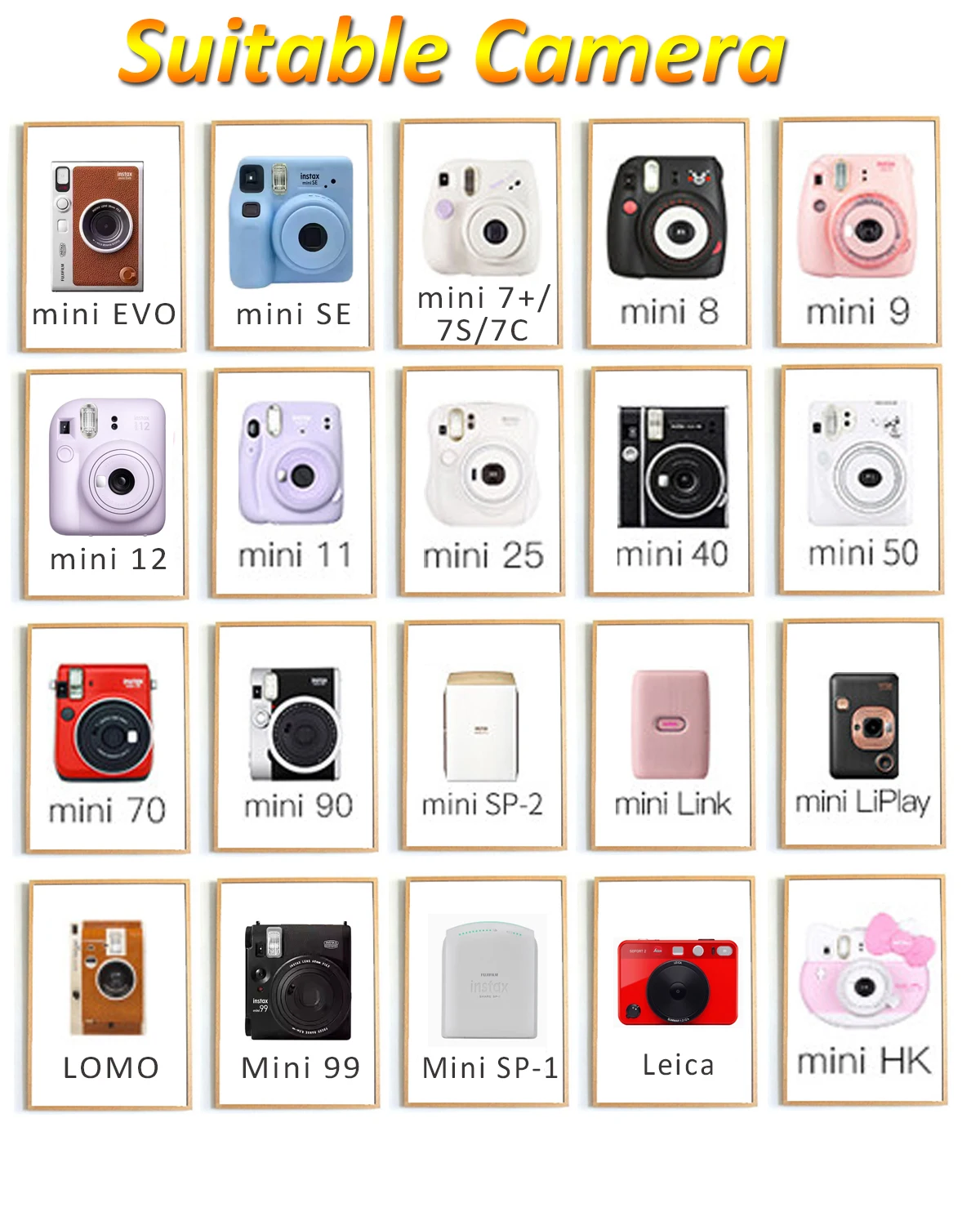Fujifilm Instax Mini Color Film Sky Blue For Fuji Instant Camera Mini 12 11 8 9 SE Link Liplay EVO LOMO