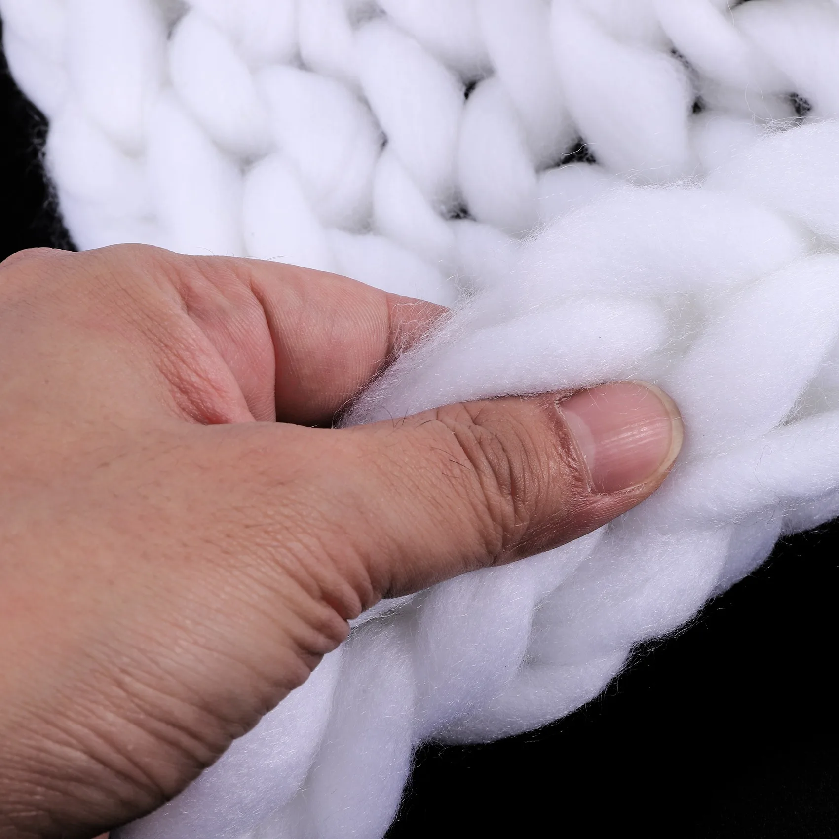 80X100cm New Warm Handmade Chunky Knit Blanket Thick Home Bed Decor-B61B
