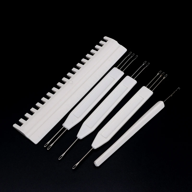 5-Needle Knitting Machine Thread Transfer Tool Picking Needle Pushing Plate Needle Retractor/Puller/Changer Combo Kit