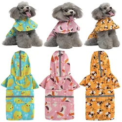 Pets Dog Clothes Waterproof Dog Raincoat Jumpsuit For Medium Large Dogs Hooded Raincoats Reflective Strip Dogs Rain Coat XS-4XL