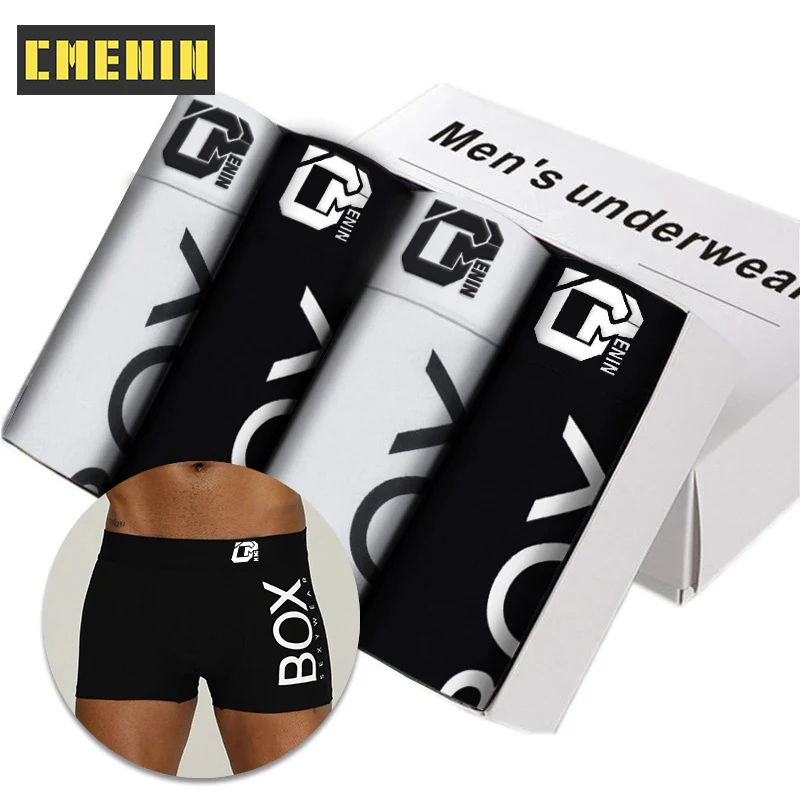 CMENIN 4Pcs Mann Unterhose Boxershorts Baumwolle Männer Boxer Männlich Atmungsaktive Unterwäsche Schlüpfer der Männer Weiche Boxer Freies