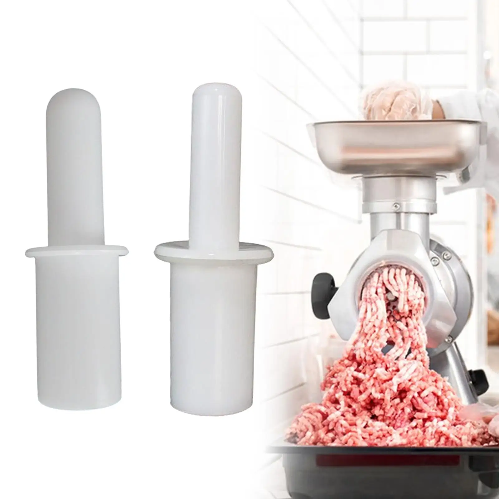 1 piece 5# 8# 10# 12# 22# 32# plastic hollow split feeding rod meat grinder tool parts white