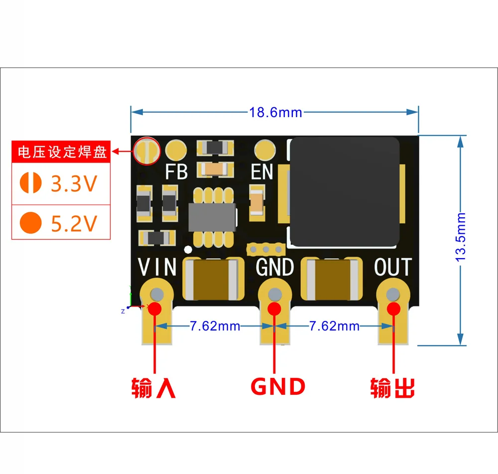 98% 4A Mini DC-DC Buck Converter 5.5V-16V 9V 12V 15V to 5V 3.3V Step down Voltage Regulator Power Supply Module Replaces LM7805