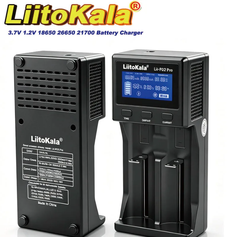 Litokara Upgrades Lii-PD2 Pro LCD Battery Charger with Intelligent Fully Automatic Shutdown Suitable for 21700/20700/18650/18350