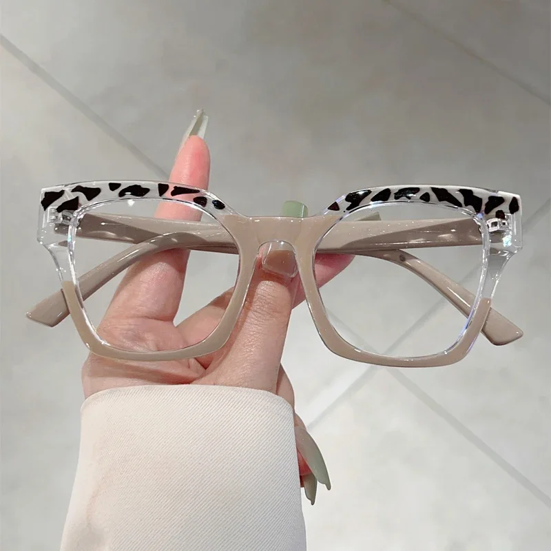GM LUMIAS Fashion Cat Eye Glasses Women Patchwork Rim Optical Frames 2025 New Trendy Brand Design Blue Light Blocking Eyeglasses