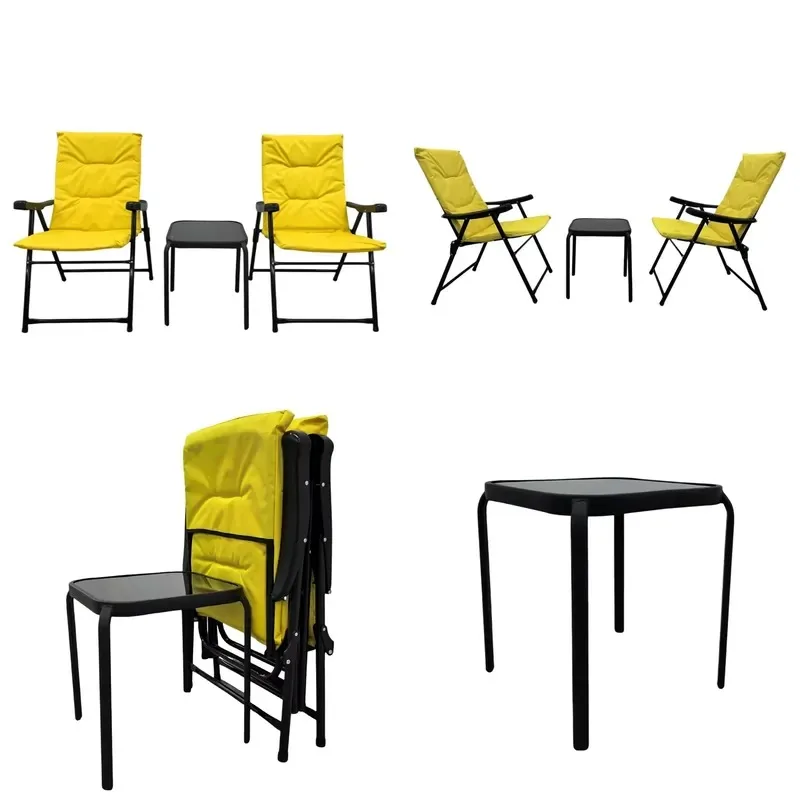 Multifunctional Folding Outdoor Garden Table and Chair Set for Courtyard Hotel Warehouse Living Room Wholesale Furniture