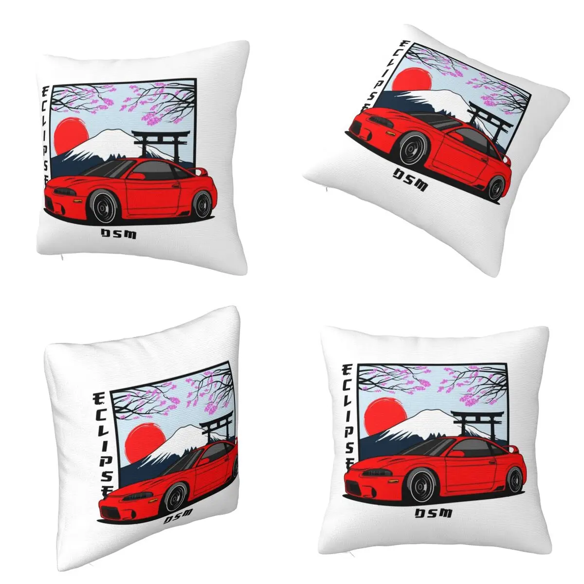 Eclipse 2G DSM Red Square Pillowcase Cushion Cover Decorative Pillow Case Throw Pillow Cover for Home Sofa Living Room