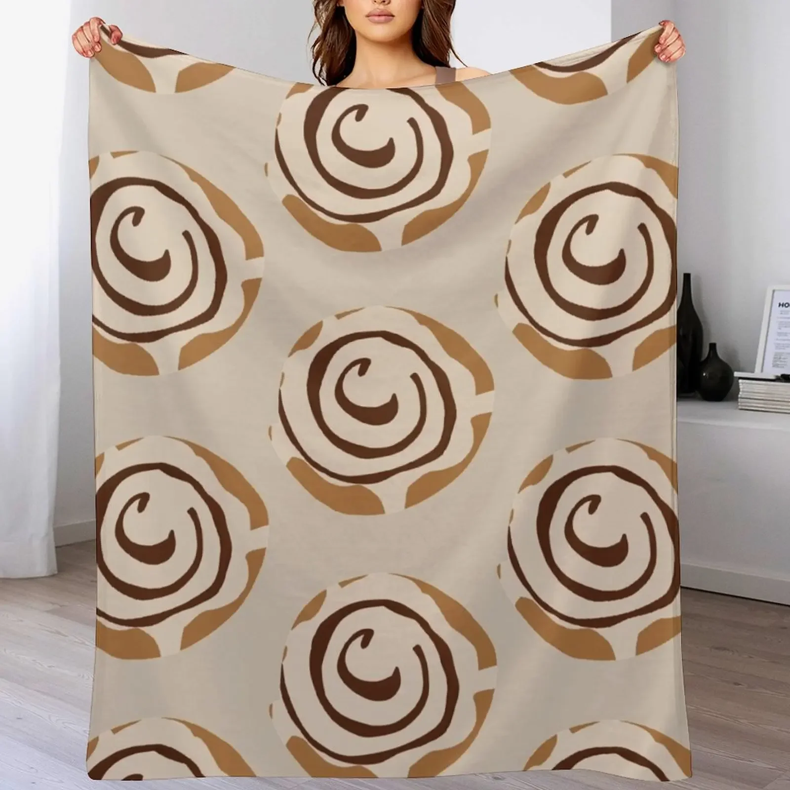 

Cinnamon Roll Throw Blanket Fluffy Cozy Throw Blanket for Home Decor