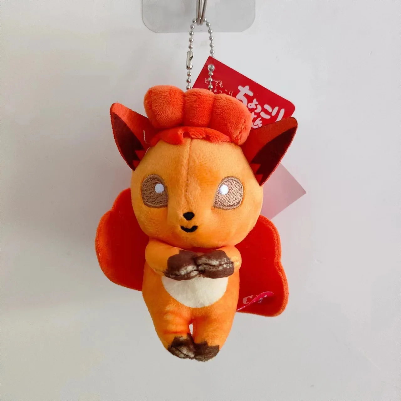 10pcs/lot Pokemon Fire Fox Plush 12cm Toys Doll Soft Stuffed Pendant Keychain Children Christmas Gift