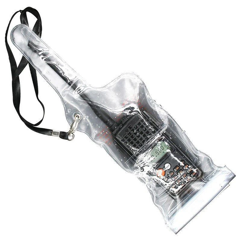 Portable Radio Waterproof Case Bag For Walkie Talkie Cover Holder With Lanyard