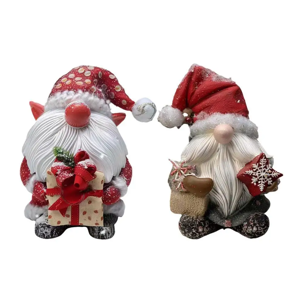 New Santa Claus Resin Crafts Ornaments, Creative Home Decoration Elf Ornaments Desktop High Quality Festival Gift