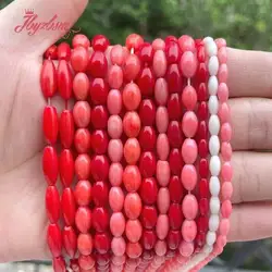 Natural Oval Coral Stone Beads For Necklace Bracelets Earring Jewelry Making Spacer Strand 15